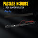 For 2014-2019 Chevrolet Corvette C7 Smoked Len Red LED Rear Bumper Reflector Lights