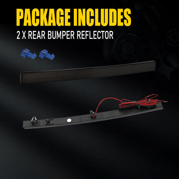 For 2014-2019 Chevrolet Corvette C7 Smoked Len Red LED Rear Bumper Reflector Lights