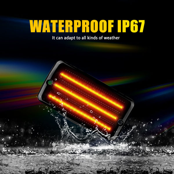 Front Fender LED Side Marker Light for Jeep Wrangler 1997-2006, Amber, Smoked Lens