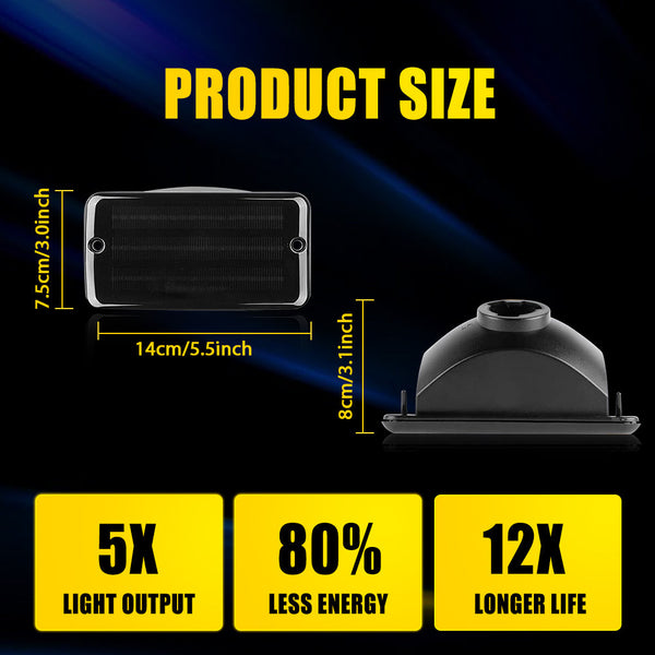 Front Fender LED Side Marker Light for Jeep Wrangler 1997-2006, Amber, Smoked Lens