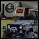 Front Fender LED Side Marker Light for Jeep Wrangler 1997-2006, Amber, Smoked Lens