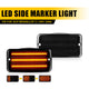 Front Fender LED Side Marker Light for Jeep Wrangler 1997-2006, Amber, Smoked Lens