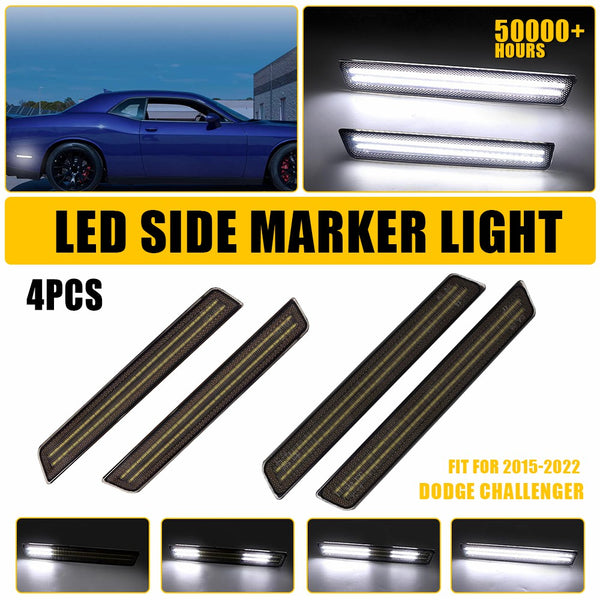 Front LED Side Marker Light for Dodge Challenger 2015-2022, Dynamic