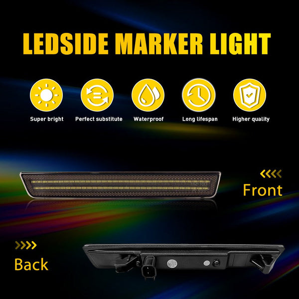 Front LED Side Marker Light for Dodge Challenger 2015-2022, Dynamic