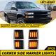 Full LED 4PC Dynamic Amber Corner Light Side Marker Lights For 94-99 Chevrolet C/K 1500 2500 3500, 95-99 Tahoe, 1994 Blazer