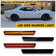 Full LED Side Marker Lights for 2018-2022 Dodge Challenger SRT, R/T Widebody Models, Smoke Shell Front & Rear Bumper