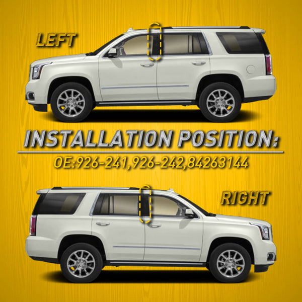 Gloss Black B Pillar Door Trim Molding for 2015-2020 Cadillac, Chevy and GMC