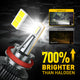 H11 H8 H9 LED Bulb Headlight Bulbs 400% Brighter, Mini Size, 80W 16,000LM Per Pair, CanBus Ready, Beam Adjustable Lamp