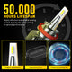 H11 H8 H9 LED Bulb Headlight Bulbs 400% Brighter, Mini Size, 80W 16,000LM Per Pair, CanBus Ready, Beam Adjustable Lamp