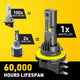 H15 LED Headlight Bulbs High Beam No Adapter Required 30W 10000LM