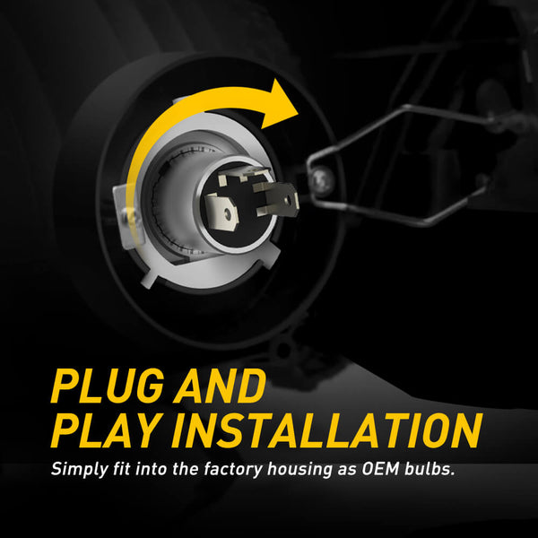 H4 HB2 9003 LED Headlight Bulb 12000LM CANBUS Ready 6000K White