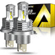 H4 HB2 9003 LED Headlight Bulb 12000LM CANBUS Ready 6000K White