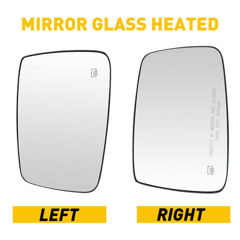 Heated Mirror Glass for 2010-2019 Dodge Ram 1500 2500, 2019 Ram 1500 Classic (Left & Right)