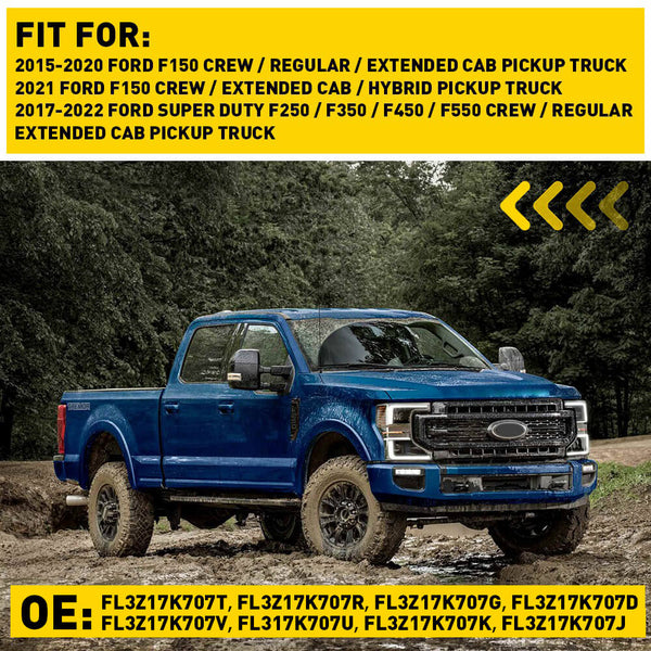 Heated Mirror Glass for 2015-2021 Ford F150 Models, 2017-2022 Ford F250 F350 F450 F550 SD -Upper and Lower Mirror Glass