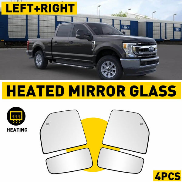 Heated Mirror Glass for 2015-2021 Ford F150 Models, 2017-2022 Ford F250 F350 F450 F550 SD -Upper and Lower Mirror Glass