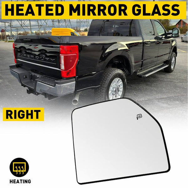 Heated Mirror Glass for 2015-2021 Ford F150 Models, 2017-2022 Ford F250 F350 F450 F550 SD -Upper and Lower Mirror Glass