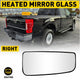 Heated Mirror Glass for 2015-2021 Ford F150 Models, 2017-2022 Ford F250 F350 F450 F550 SD -Upper and Lower Mirror Glass