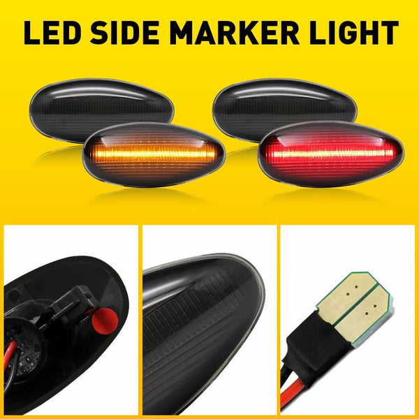 LED Fender Side Marker Light For 1999-2014 Chevrolet Silverado, GMC Sierra 2500HD 3500HD with Dually Bed Model Only