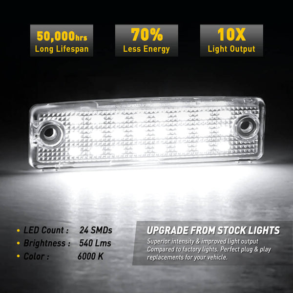 LED License Plate Light For 1996-2022 Toyota 4Runner, 2001-2022 Toyota Sequoia 6000K White