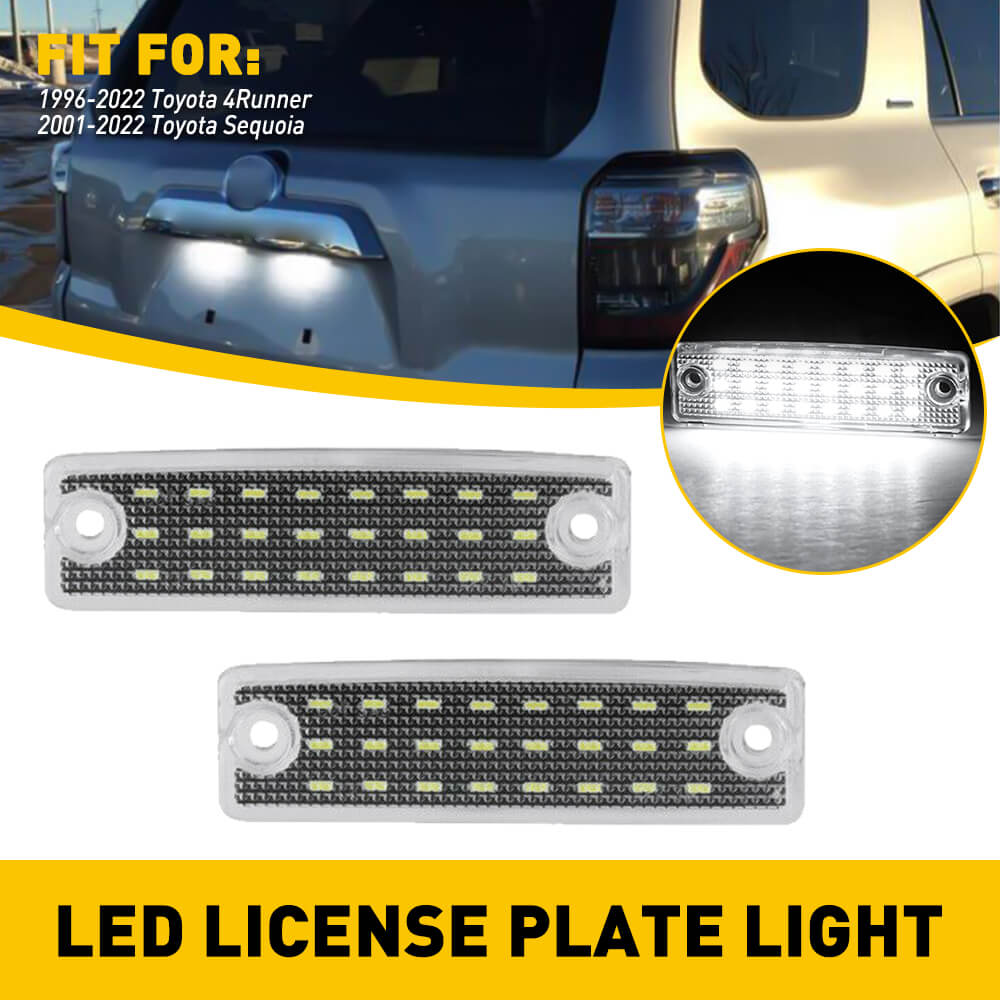 LED License Plate Light For 1996-2022 Toyota 4Runner, 2001-2022 Toyota Sequoia 6000K White