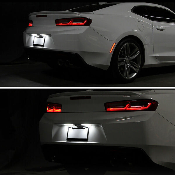 LED License Plate Light For Chevrolet 2014-2021 Camaro, 2013-2015 Malibu, 2016 Malibu Limited and 2011-2019 Volt 6000K Xenon White