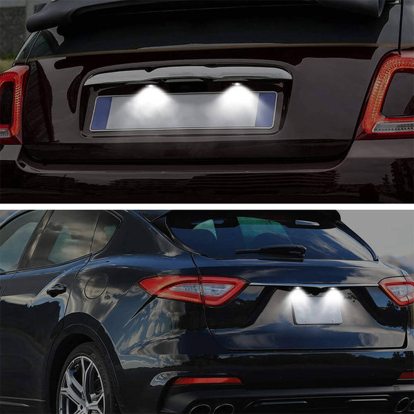LED License Plate Lights For Fiat 500, Dodge Viper, Jeep Grand Cherokee, Maserati Levante, Powered by 18 SMD LEDs