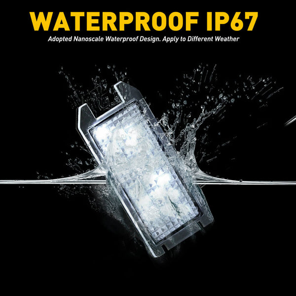 LED License Plate Lights For Fiat 500, Dodge Viper, Jeep Grand Cherokee, Maserati Levante, Powered by 18 SMD LEDs