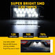 LED License Plate Lights For Fiat 500, Dodge Viper, Jeep Grand Cherokee, Maserati Levante, Powered by 18 SMD LEDs