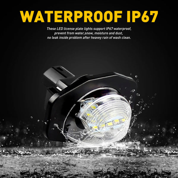 LED License Plate Lights For Toyota Sienna / Corolla, Scion xB / xD 6000K Diamond White