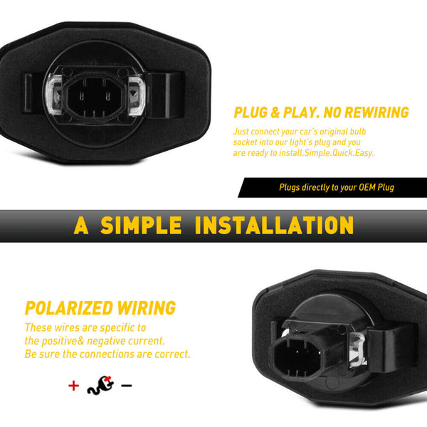 LED License Plate Lights For Toyota Sienna / Corolla, Scion xB / xD 6000K Diamond White