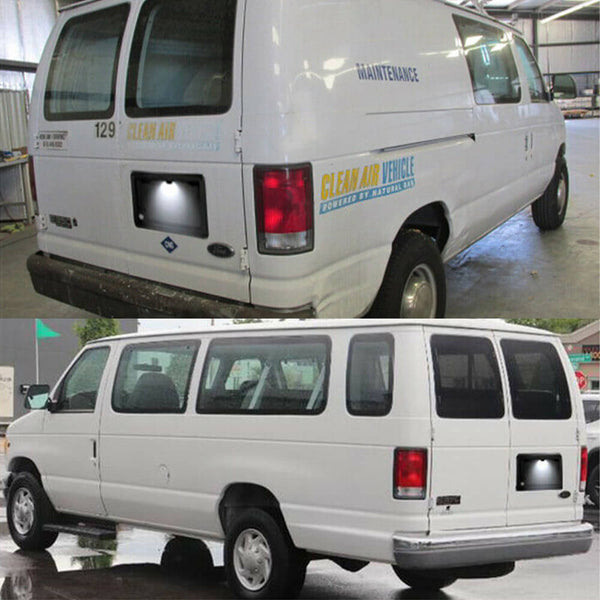 LED License Plate Lights Tag Light Lamp Assembly for 1992-2018 Ford E-150 E-250 E-350, 1996-2007 Ford E-450