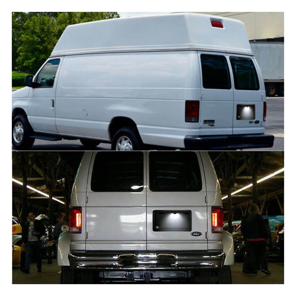 LED License Plate Lights Tag Light Lamp Assembly for 1992-2018 Ford E-150 E-250 E-350, 1996-2007 Ford E-450