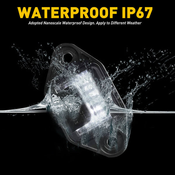 LED License Plate Lights Tag Light Lamp Assembly for 1992-2018 Ford E-150 E-250 E-350, 1996-2007 Ford E-450