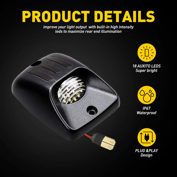 LED License Plate Lights Tag Light Lamp Assembly for 1995-2004 Toyota Tacoma