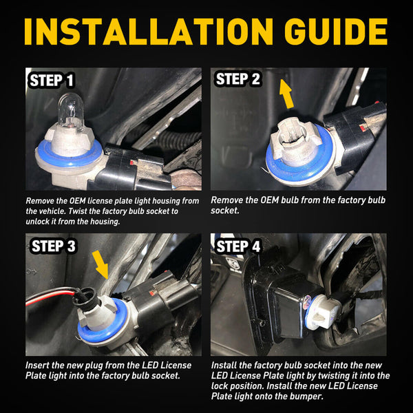 Bestview LED License Plate Light Tag Light Compatible With 2003