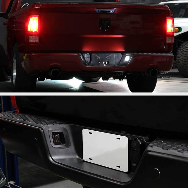 LED License Plate Lights Tag Light Lamp Assembly for 2003-2018 Dodge RAM 1500 | 2500 | 3500, 2019 1500 Classic