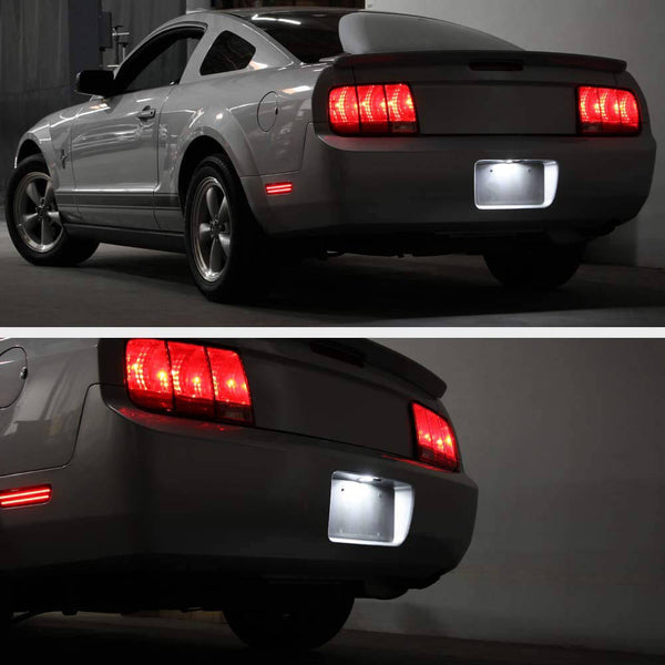 LED License Plate Lights Tag Light Lamp Assembly for 2005-2009 Ford Mustang