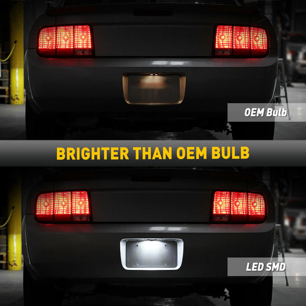 LED License Plate Lights Tag Light Lamp Assembly for 2005-2009 Ford Mustang