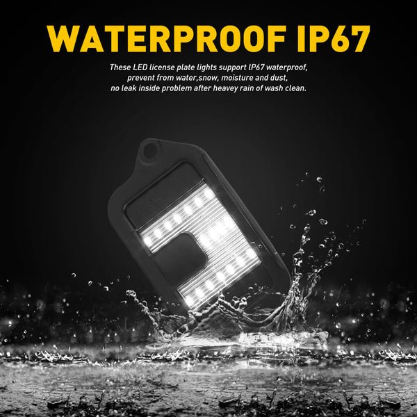 LED License Plate Lights Tag Light Lamp Assembly for 2005-2009 Ford Mustang