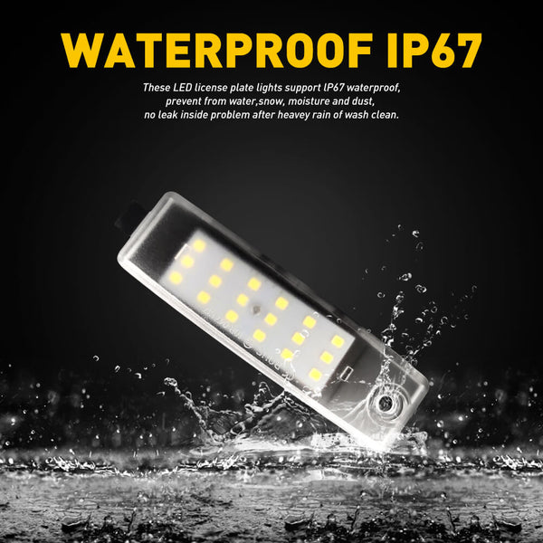 LED License Plate Lights Tag Light Lamp Assembly for 2008-2013 Toyota Highlander, 2004-2006 Scion xB, 1999-2003 Lexus RX300