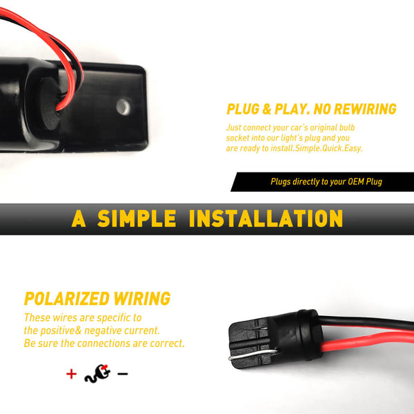 LED License Plate Lights Tag Light Lamp Assembly for 2008-2013 Toyota Highlander, 2004-2006 Scion xB, 1999-2003 Lexus RX300