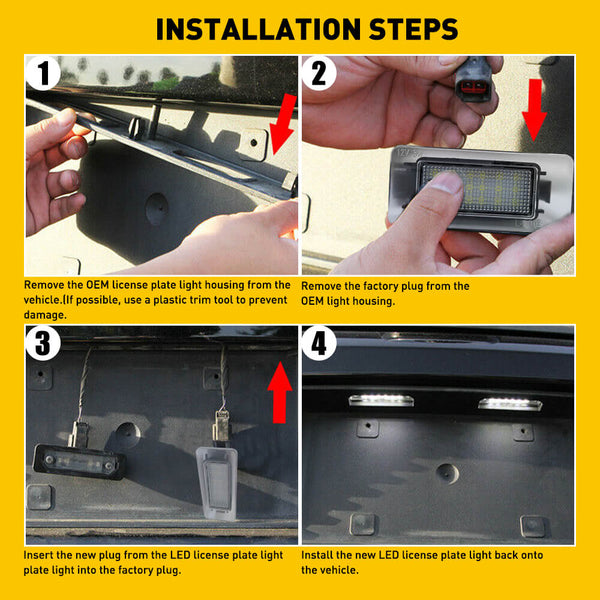 LED License Plate Lights Tag Light Lamp Assembly for 2019-2021 Nissan Altima Versa, 2020-2021 Sentra, 2021-up Rogue