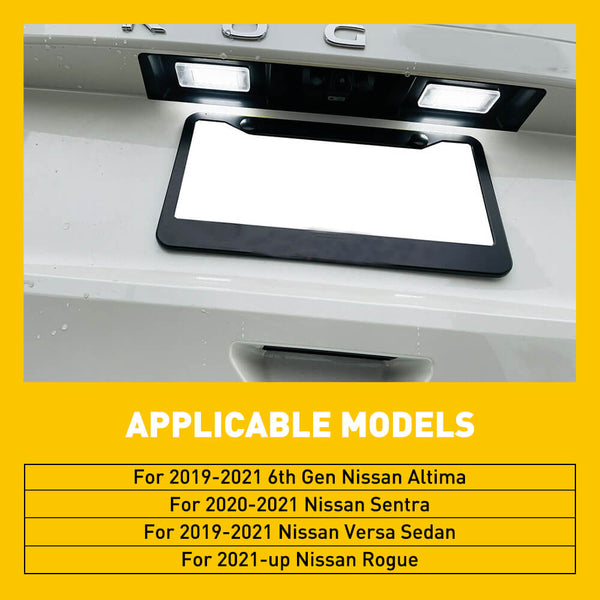 LED License Plate Lights Tag Light Lamp Assembly for 2019-2021 Nissan Altima Versa, 2020-2021 Sentra, 2021-up Rogue