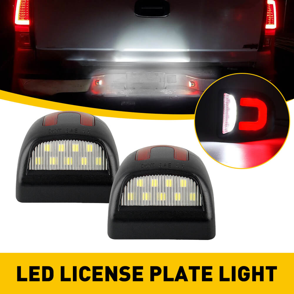 LED License Plate Lights Tag Light Lamp Assembly for Chevy