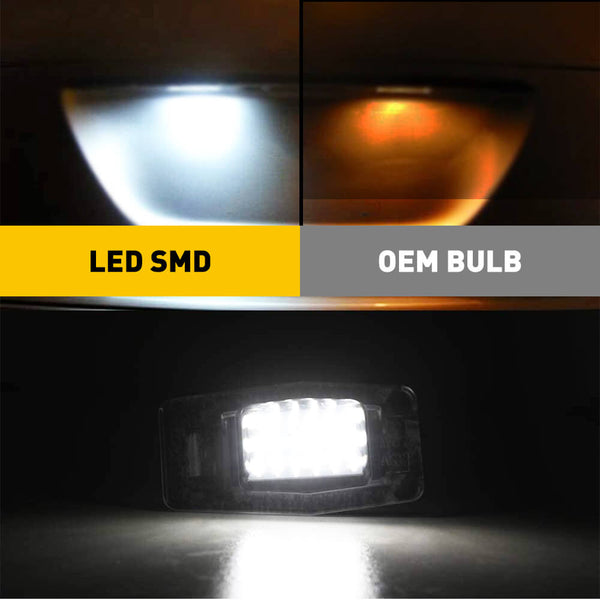 LED License Plate Lights Tag Light Lamp Assembly for Ford, Mercury, Mazda, Powered by 18-SMD LEDs 6000K White
