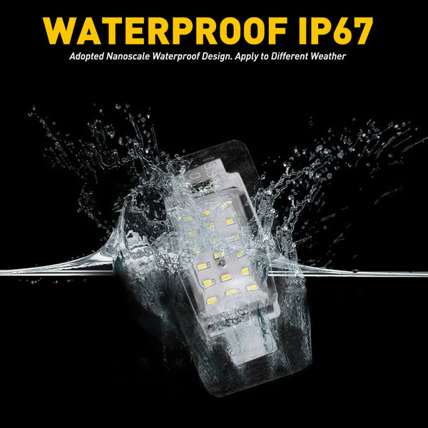 LED License Plate Lights Tag Light Lamp Assembly for Ford, Mercury, Mazda, Powered by 18-SMD LEDs 6000K White