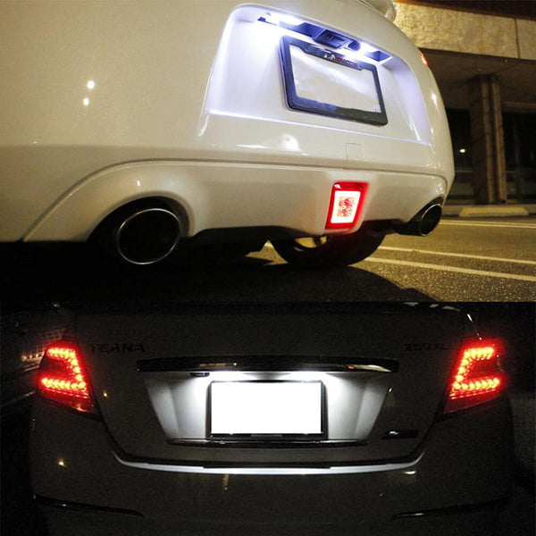 LED License Plate Lights Tag Light Lamp Assembly for Nissan 350Z 370Z GT-R Versa Cube Sentra Versa & Infiniti G25 G35 G37 Q60