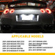 LED License Plate Lights Tag Light Lamp Assembly for Nissan 350Z 370Z GT-R Versa Cube Sentra Versa & Infiniti G25 G35 G37 Q60
