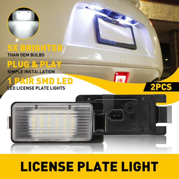 LED License Plate Lights Tag Light Lamp Assembly for Nissan 350Z 370Z GT-R Versa Cube Sentra Versa & Infiniti G25 G35 G37 Q60