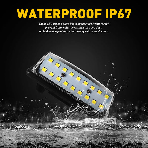 LED License Plate Lights Tag Light Lamp Assembly for Nissan Altima Maxima Murano Rogue Sentra Versa Note Pathfinder Quest, Infiniti JX35 QX56 QX60 QX80